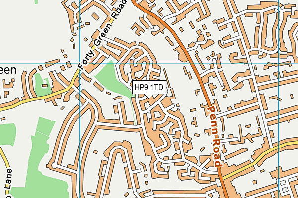 HP9 1TD map - OS VectorMap District (Ordnance Survey)