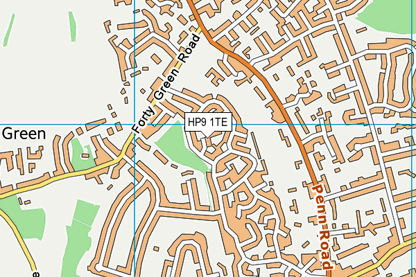 HP9 1TE map - OS VectorMap District (Ordnance Survey)