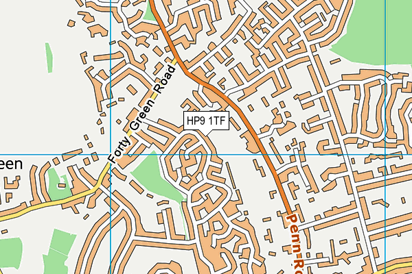 HP9 1TF map - OS VectorMap District (Ordnance Survey)