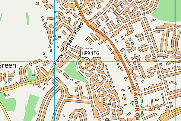 HP9 1TG map - OS VectorMap District (Ordnance Survey)