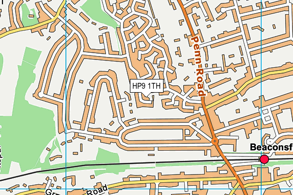 HP9 1TH map - OS VectorMap District (Ordnance Survey)