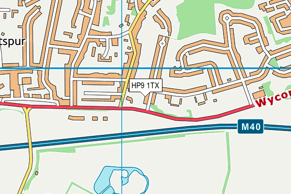 HP9 1TX map - OS VectorMap District (Ordnance Survey)