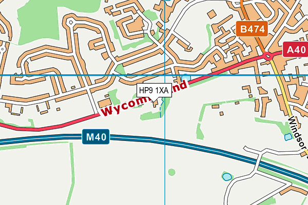 HP9 1XA map - OS VectorMap District (Ordnance Survey)