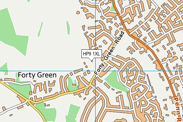 HP9 1XL map - OS VectorMap District (Ordnance Survey)