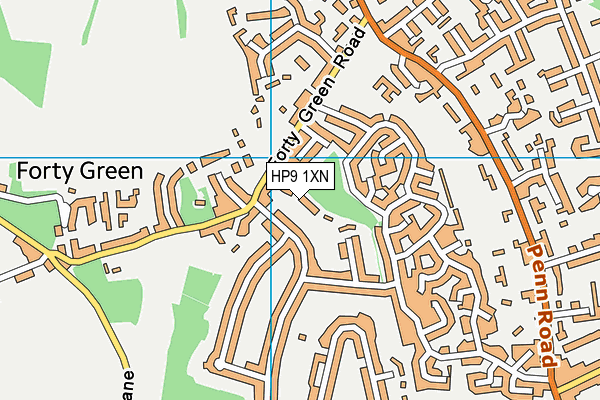 HP9 1XN map - OS VectorMap District (Ordnance Survey)