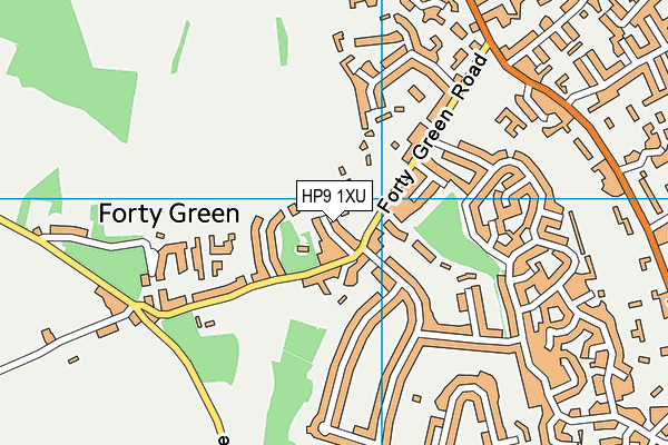 HP9 1XU map - OS VectorMap District (Ordnance Survey)