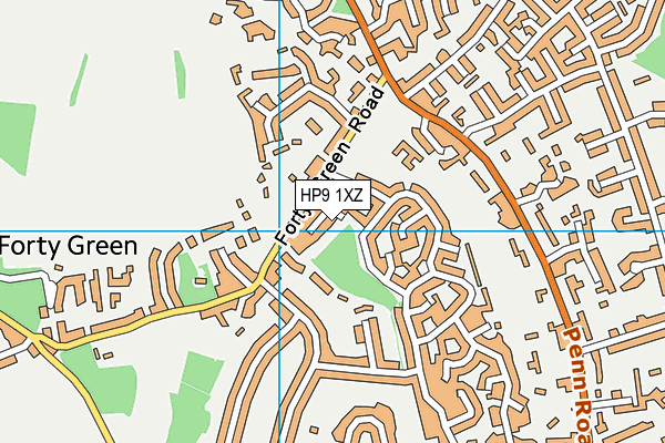 HP9 1XZ map - OS VectorMap District (Ordnance Survey)