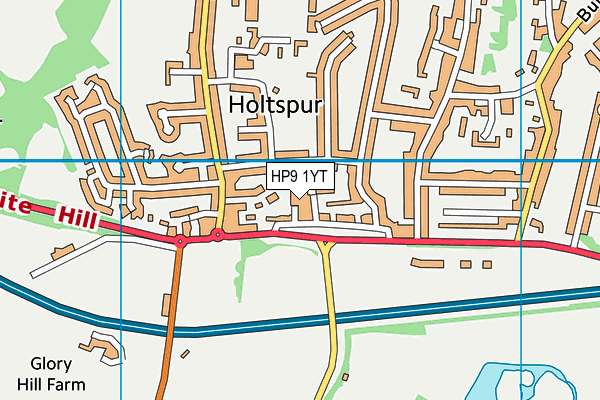 HP9 1YT map - OS VectorMap District (Ordnance Survey)