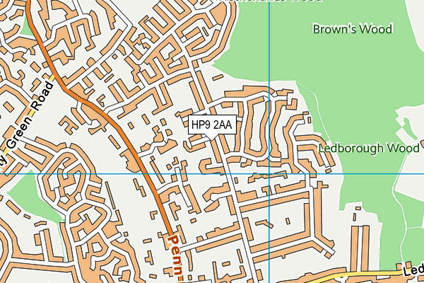 HP9 2AA map - OS VectorMap District (Ordnance Survey)