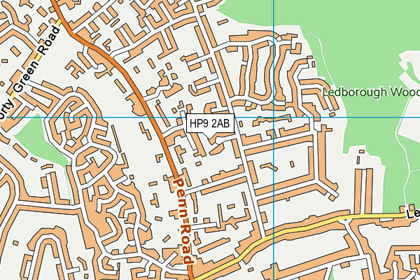 HP9 2AB map - OS VectorMap District (Ordnance Survey)
