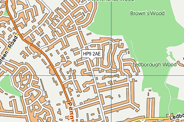 HP9 2AE map - OS VectorMap District (Ordnance Survey)