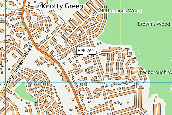 HP9 2AG map - OS VectorMap District (Ordnance Survey)