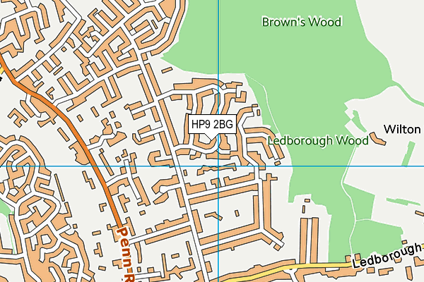 HP9 2BG map - OS VectorMap District (Ordnance Survey)