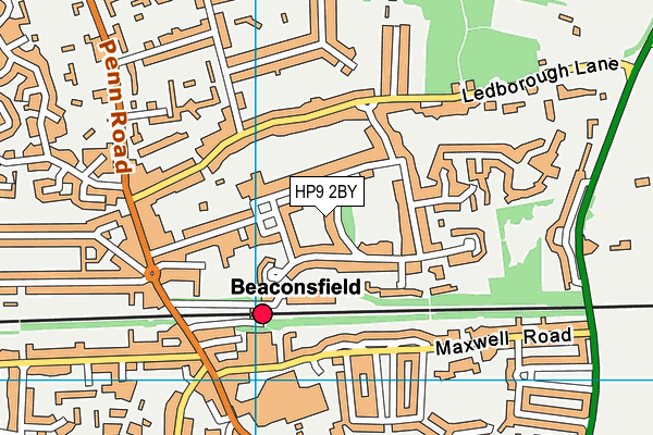 HP9 2BY map - OS VectorMap District (Ordnance Survey)