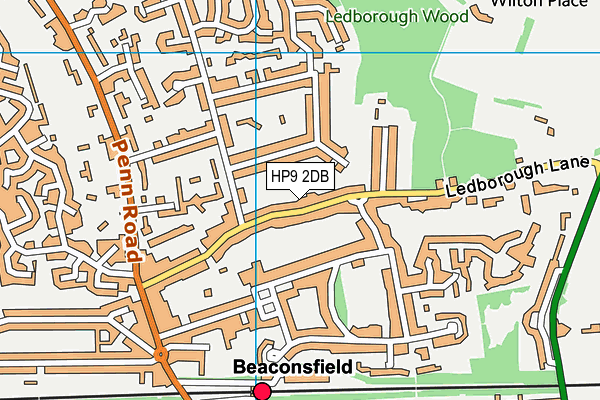 HP9 2DB map - OS VectorMap District (Ordnance Survey)