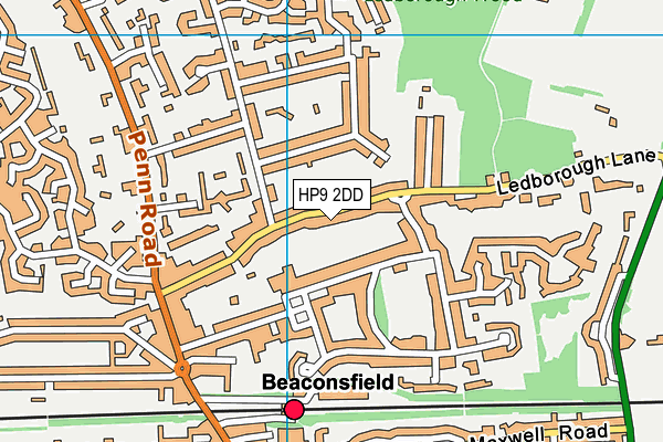 HP9 2DD map - OS VectorMap District (Ordnance Survey)