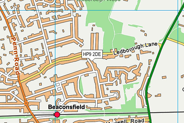 HP9 2DE map - OS VectorMap District (Ordnance Survey)