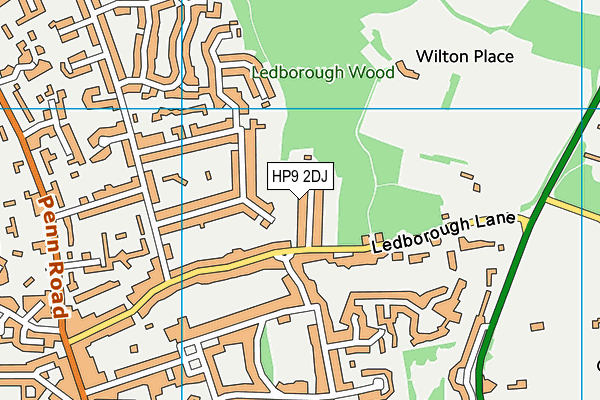 HP9 2DJ map - OS VectorMap District (Ordnance Survey)