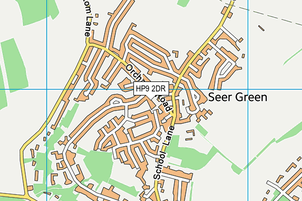 HP9 2DR map - OS VectorMap District (Ordnance Survey)