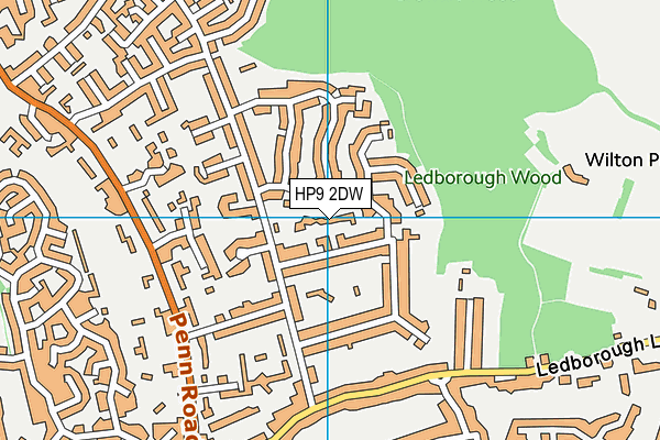 HP9 2DW map - OS VectorMap District (Ordnance Survey)