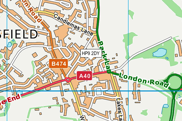 HP9 2DY map - OS VectorMap District (Ordnance Survey)