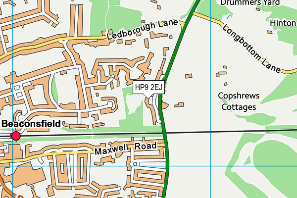 HP9 2EJ map - OS VectorMap District (Ordnance Survey)