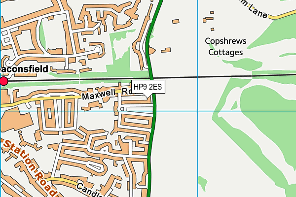 HP9 2ES map - OS VectorMap District (Ordnance Survey)