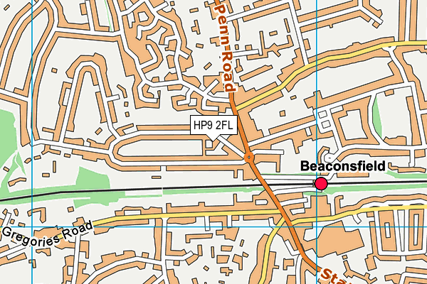 HP9 2FL map - OS VectorMap District (Ordnance Survey)