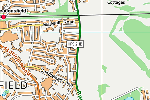 HP9 2HB map - OS VectorMap District (Ordnance Survey)