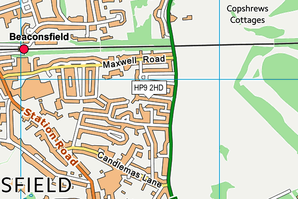 HP9 2HD map - OS VectorMap District (Ordnance Survey)