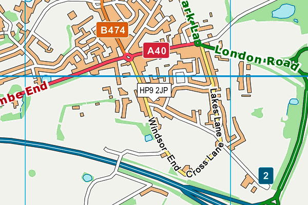 HP9 2JP map - OS VectorMap District (Ordnance Survey)