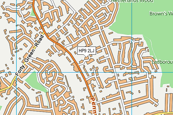 HP9 2LJ map - OS VectorMap District (Ordnance Survey)