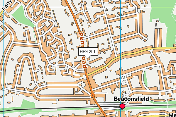 HP9 2LT map - OS VectorMap District (Ordnance Survey)