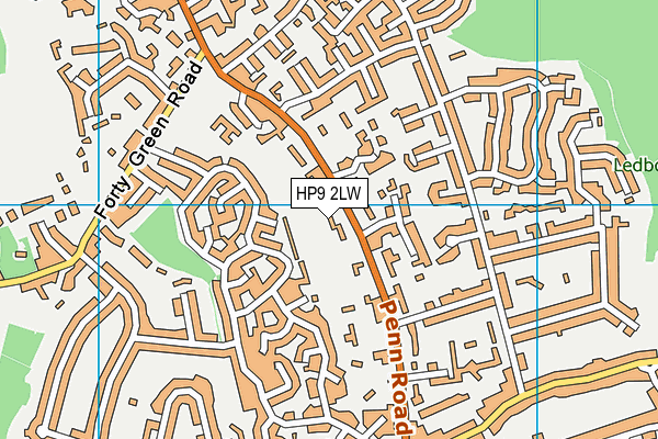 HP9 2LW map - OS VectorMap District (Ordnance Survey)