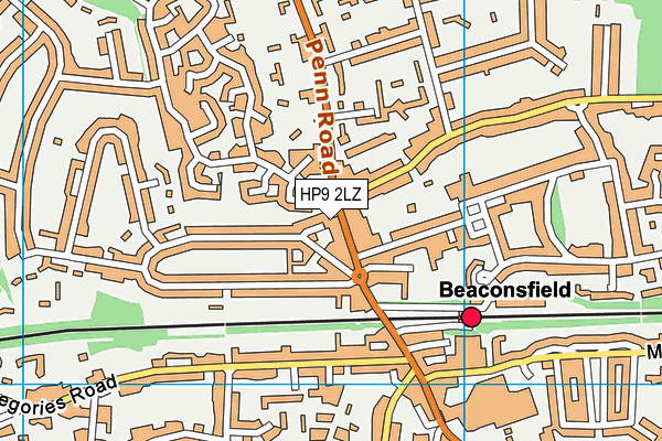 HP9 2LZ map - OS VectorMap District (Ordnance Survey)
