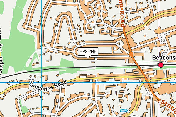 HP9 2NF map - OS VectorMap District (Ordnance Survey)