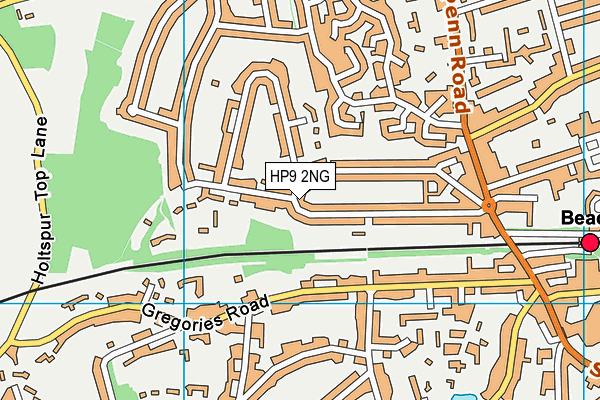 HP9 2NG map - OS VectorMap District (Ordnance Survey)