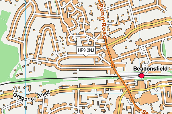 HP9 2NJ map - OS VectorMap District (Ordnance Survey)