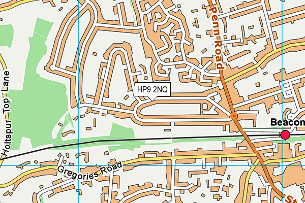 HP9 2NQ map - OS VectorMap District (Ordnance Survey)