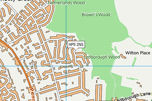 HP9 2NS map - OS VectorMap District (Ordnance Survey)