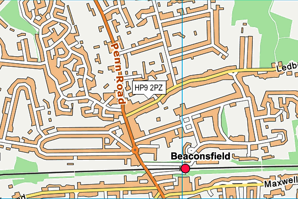 HP9 2PZ map - OS VectorMap District (Ordnance Survey)