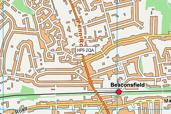 HP9 2QA map - OS VectorMap District (Ordnance Survey)