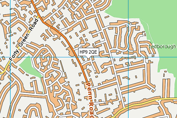 HP9 2QE map - OS VectorMap District (Ordnance Survey)