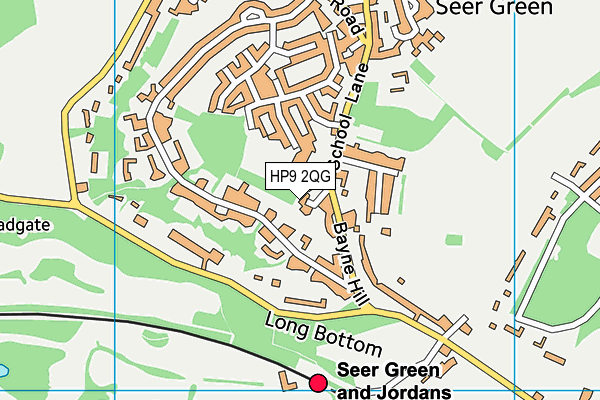 HP9 2QG map - OS VectorMap District (Ordnance Survey)