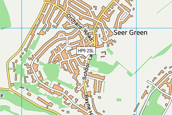 HP9 2SL map - OS VectorMap District (Ordnance Survey)
