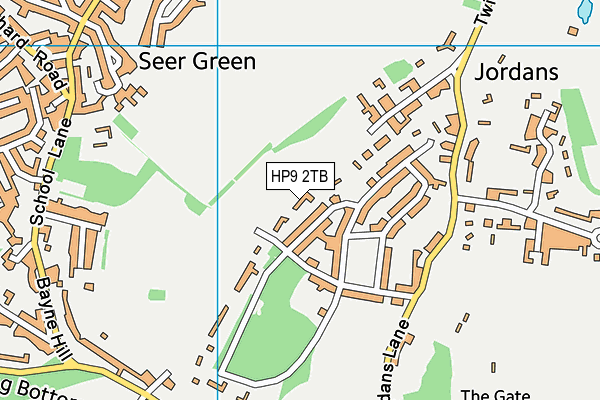 HP9 2TB map - OS VectorMap District (Ordnance Survey)