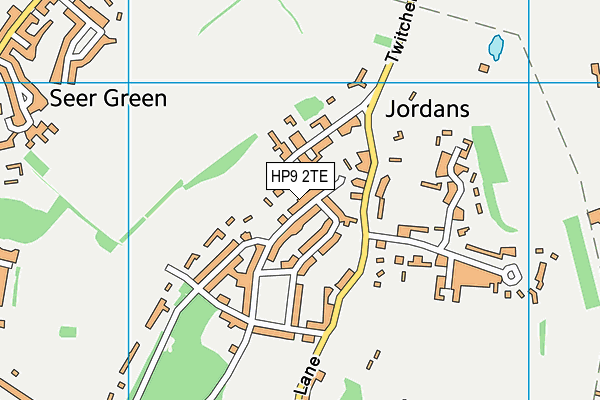 Jordans School map (HP9 2TE) - OS VectorMap District (Ordnance Survey)