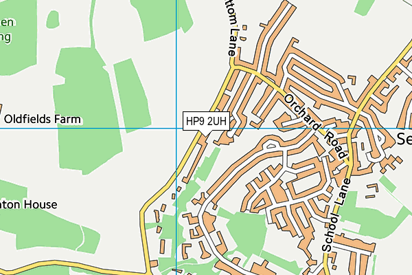 HP9 2UH map - OS VectorMap District (Ordnance Survey)