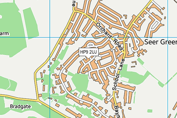 HP9 2UJ map - OS VectorMap District (Ordnance Survey)