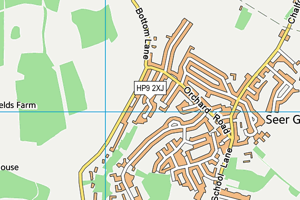 HP9 2XJ map - OS VectorMap District (Ordnance Survey)